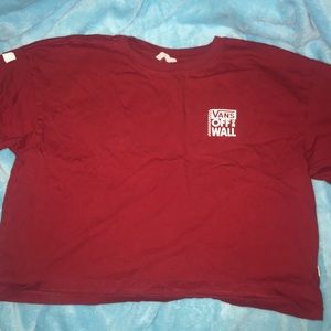 Red Vans crop top